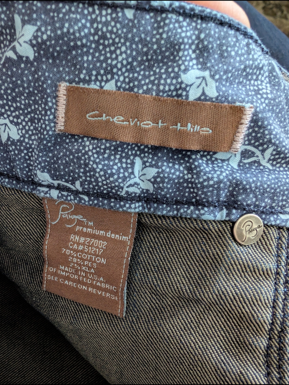 Paige Premium Denim Cheviot Hills Flare Jeans Size 28 Dark Wash Boho - Picture 16 of 16